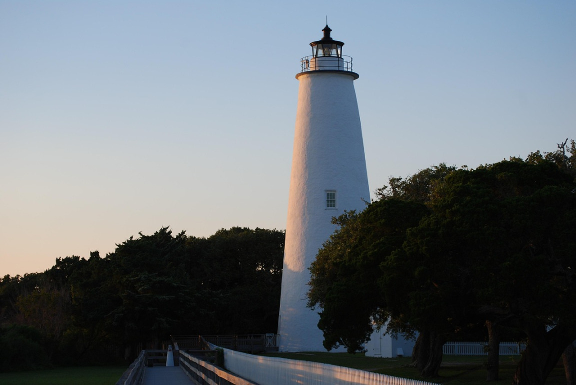Ocracoke lighthouse beach